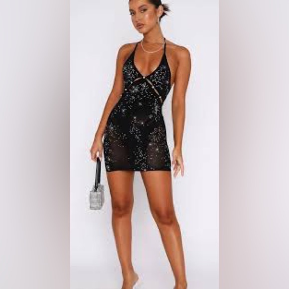 White Fox Boutique Dresses & Skirts - White Fox Boutique Black Sparkle Mini Dress NWT
